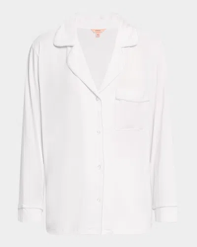 Eberjey Gisele Long Pajama Set In Whiteice Blue