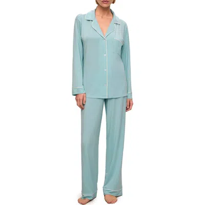 Eberjey Gisele Long Pajamas In Blue