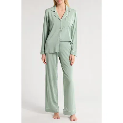 Eberjey Gisele Long Pajamas In Green