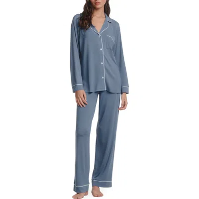 Eberjey Gisele Long Pajamas In Blue