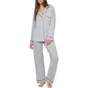 Eberjey Gisele Long Pajamas In Gray