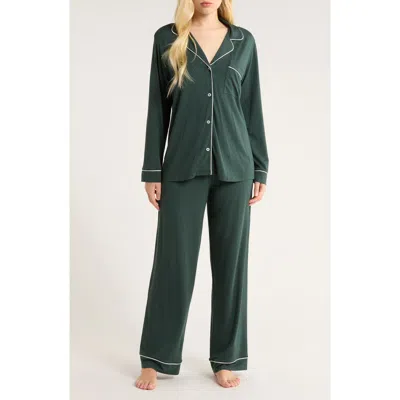 Eberjey Gisele Long Pajamas In Green