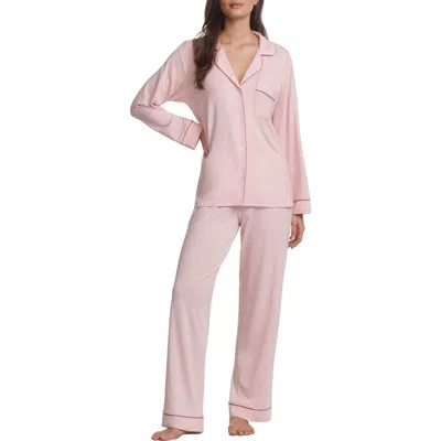 Eberjey Gisele Tencel Modal Long Pj Set In Pink
