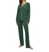 Eberjey Gisele Print Jersey Knit Pajamas In Green