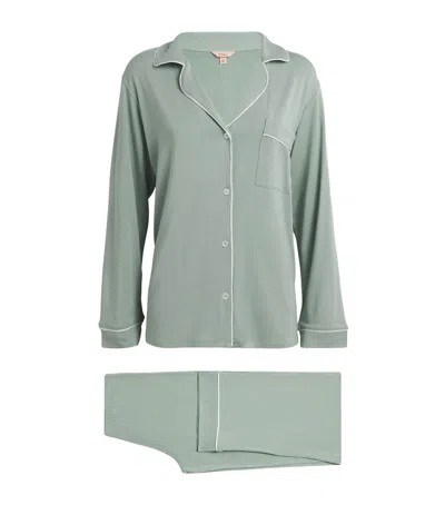 Eberjey Gisele Long Pyjama Set In Green