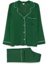 Eberjey Gisele Print Jersey Knit Pajamas In Green