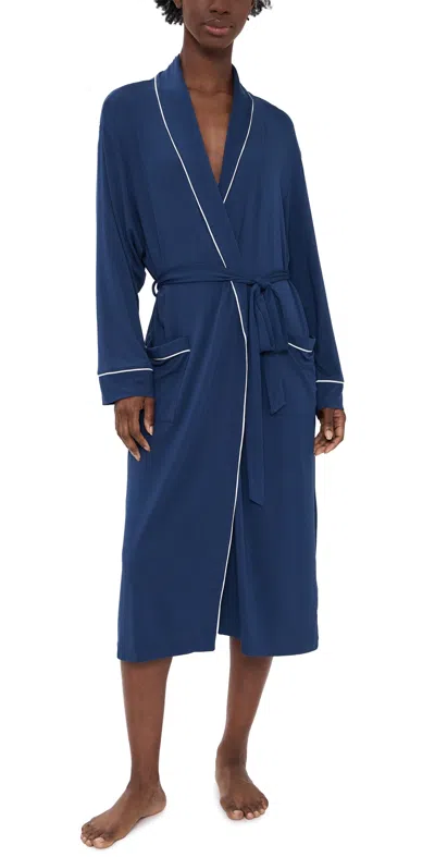 Eberjey Gisele Tencel Modal Blend Long Robe In Blue