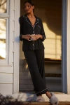 Eberjey Gisele Long-sleeved Sleep Set In Black