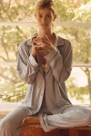 Eberjey Gisele Long-sleeve Pajama Set In Gray