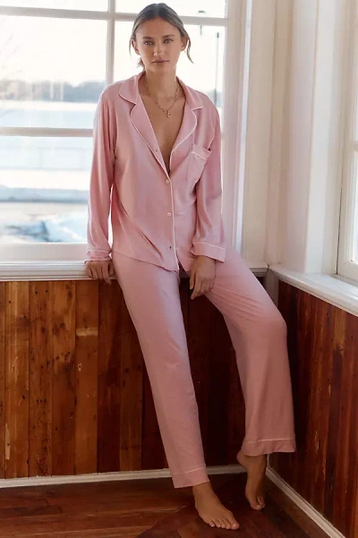 Eberjey Gisele Long-sleeve Pajama Set In Pink