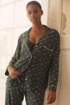 Eberjey Gisele Long-sleeve Printed Pajama Set In Green