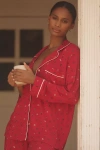 Eberjey Gisele Long-sleeve Printed Pajama Set In Red