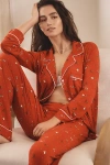 Eberjey Gisele Long-sleeve Printed Pajama Set In Red