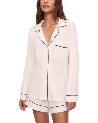 Eberjey Gisele Long Sleeve/short Pj Set In Pink