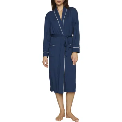 Eberjey Gisele Longline Robe In Blue