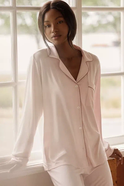 Eberjey Gisele Long-sleeve Pajama Set In Pink