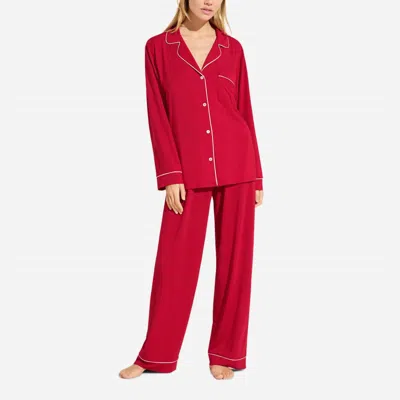 Eberjey Gisele Red Jersey Pyjama Set In Multi