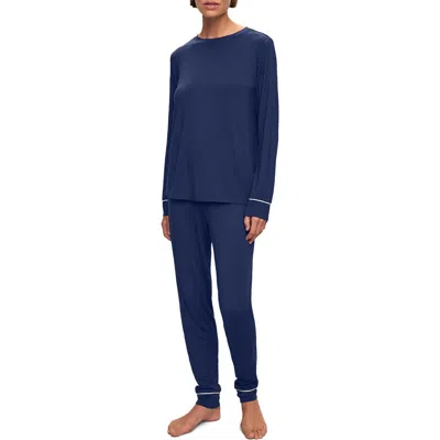 Eberjey Gisele Pajamas In Navy/ivory