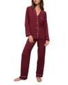 Eberjey Gisele Pj Set In Cabernet/ivory