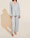 Eberjey Charcoal Heather Gisele Long Pajama Set In Grey