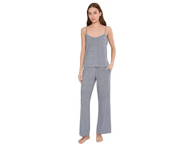 Eberjey Gisele Printed Cami Pants Pj Set In Gray