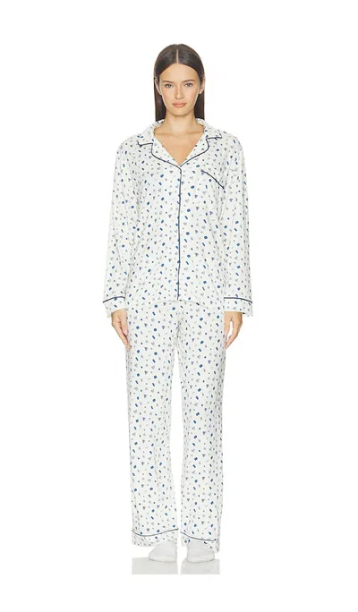 Eberjey Gisele Printed Long Pajama Set In Multi