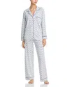 Eberjey Gisele Printed Long Pajama Set In White