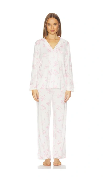 Eberjey Gisele Printed Long Pajama Set In Yellow