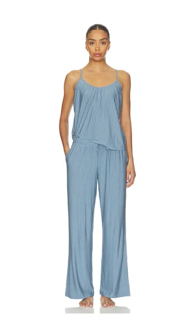 Eberjey Gisele Printed Pajama Set In Blue