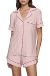 Eberjey Gisele Printed Relaxed Jersey Knit Short Pajamas In Pink