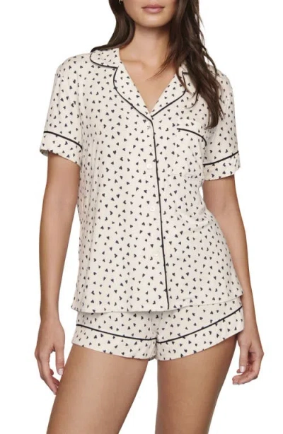 Eberjey Gisele Printed Relaxed Jersey Knit Short Pajamas In Multi