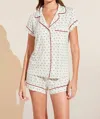 Eberjey Gisele Relaxed Jersey Knit Short Pajamas In Multi