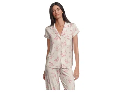 Eberjey Gisele Printed Short Sleeve Crop Pajama Women's Pajama Sets Rose Garden Cameo Pink/pale Pi: Lg