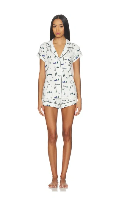 Eberjey Gisele Printed Shortie Pj Set In Multi