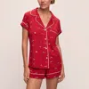 Eberjey Sleep Chic Short Jersey Pajama Set In Multi
