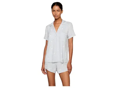 Eberjey Gisele Printed - The Relaxed Short Pj Set In Blue