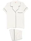 Eberjey Gisele Relaxed Pajama Short Set In White