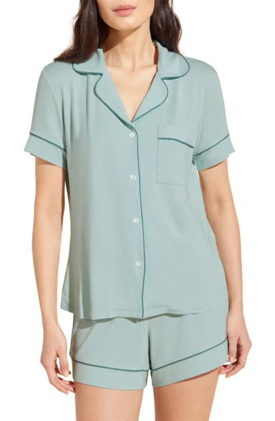 Eberjey Gisele Relaxed Fit Jersey Short Pajamas In Surf Spray