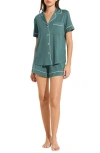 Eberjey Whipstitch Jersey Short Pajamas In Agaveivory