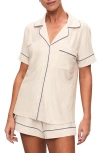 Eberjey Gisele Relaxed Jersey Knit Short Pajamas In Heritage Light Heather Grey