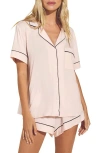 Eberjey Gisele 2-piece Shortie Pajama Set In Sorbet/black