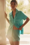 Eberjey Gisele Relaxed Pajama Short Set In Green