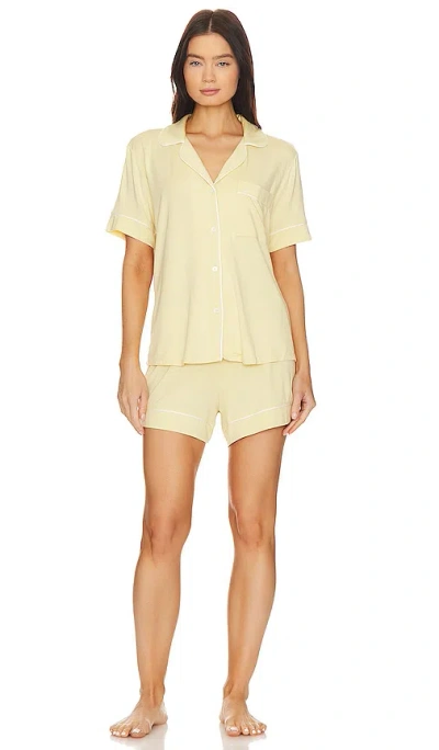 Eberjey Gisele Relaxed Pj Set In Buttercream & Ivory