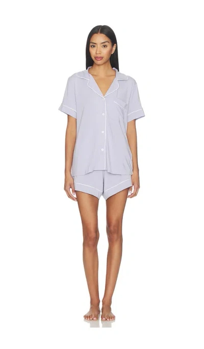 Eberjey Gisele Relaxed Short Pajama Set In Gray