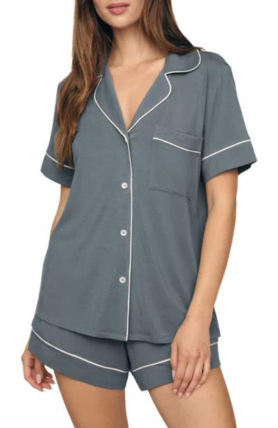 Eberjey Gisele Relaxed Short Pajamas In Gray