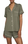 Eberjey Gisele Relaxed Short Pajamas In Green