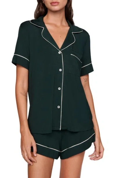 Eberjey Gisele Relaxed Short Pajamas In Green