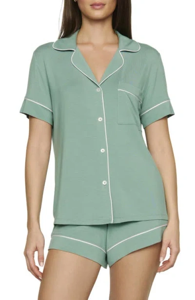 Eberjey Gisele Relaxed Short Pajamas In Green