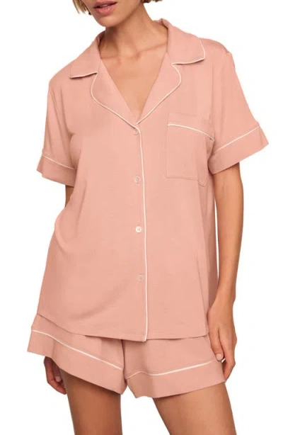 Eberjey Gisele Relaxed Short Pajamas In Pink
