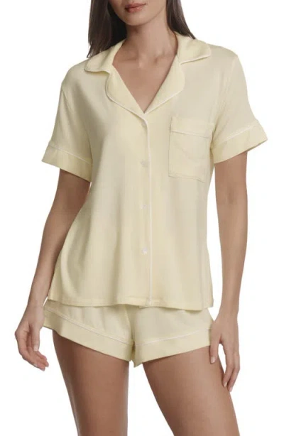 Eberjey Gisele Relaxed Short Pajamas In Yellow